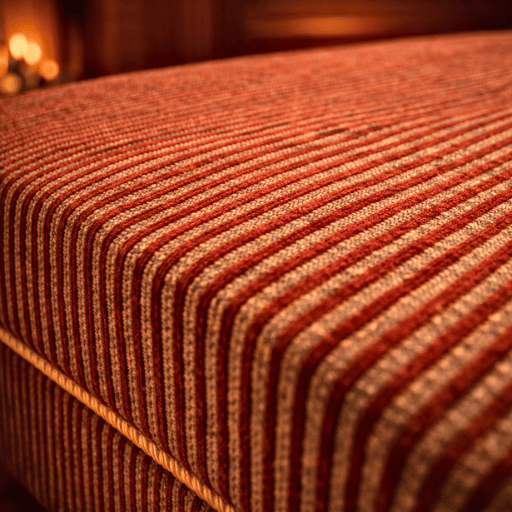 Luxe ottoman voetenbank met houten poten. Handgemaakt en stijlvol gestoffeerd. Perfect als zitbank, voetenbank of bank voor het voeteneinde van een bed.